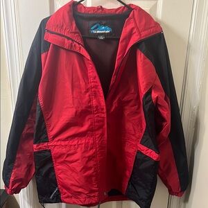 Women's Red and Black Ski Jacket